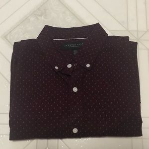 Aeropostale Red Casual Button Down